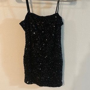 Forever 21 sequin black dress